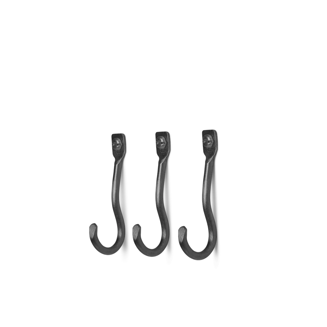 Curvature Hooks - Set of 3 - Black Brass