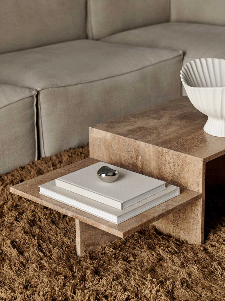 Distinct Coffee Table - Dark Brown Travertine