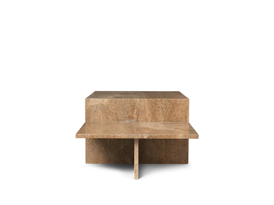 Distinct Coffee Table - Dark Brown Travertine
