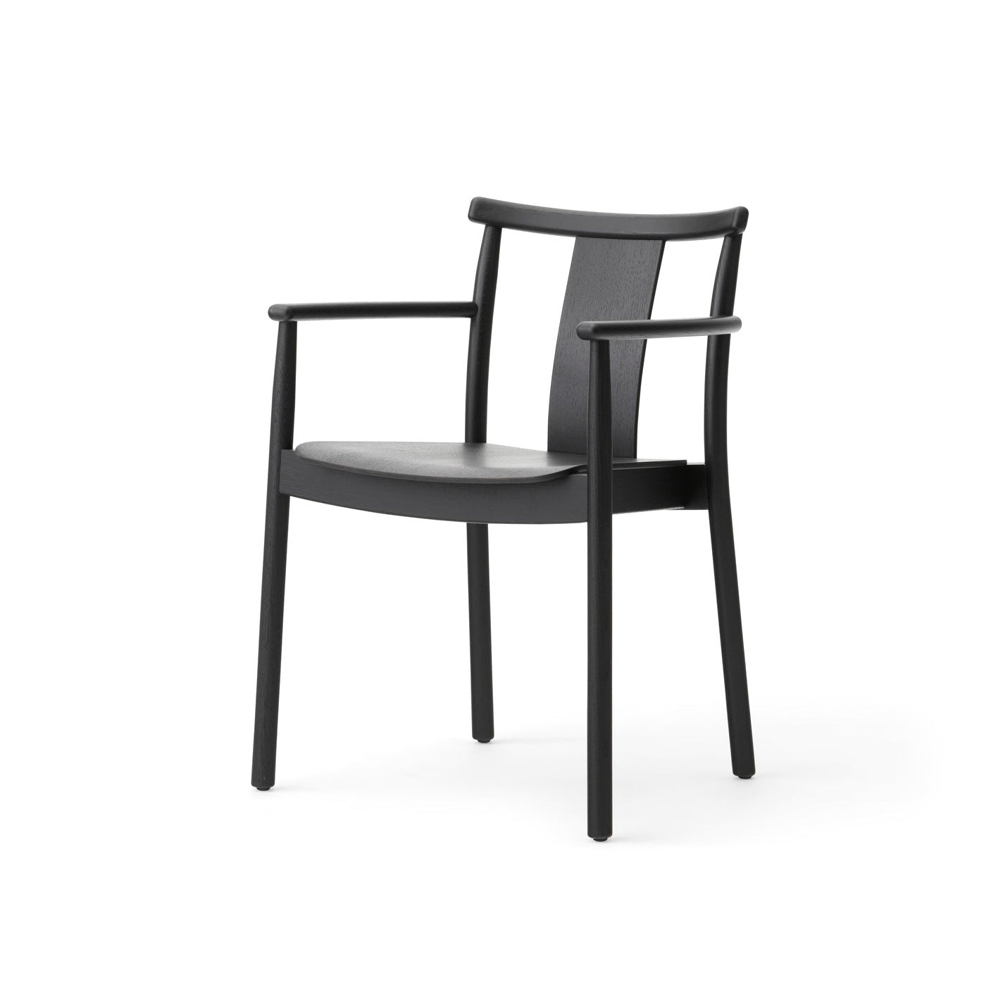 Scaun de dining Merkur cu brate - Black Oak