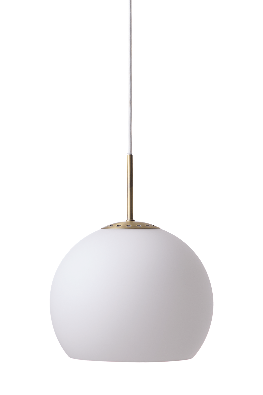 Ball Glass Pendant Lamp Opal White
