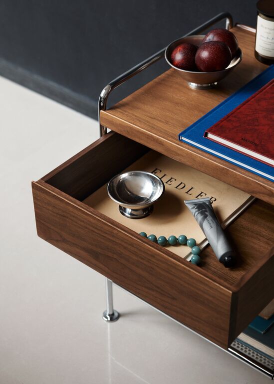 Alima NDS3 Side Table - Lacquered walnut
