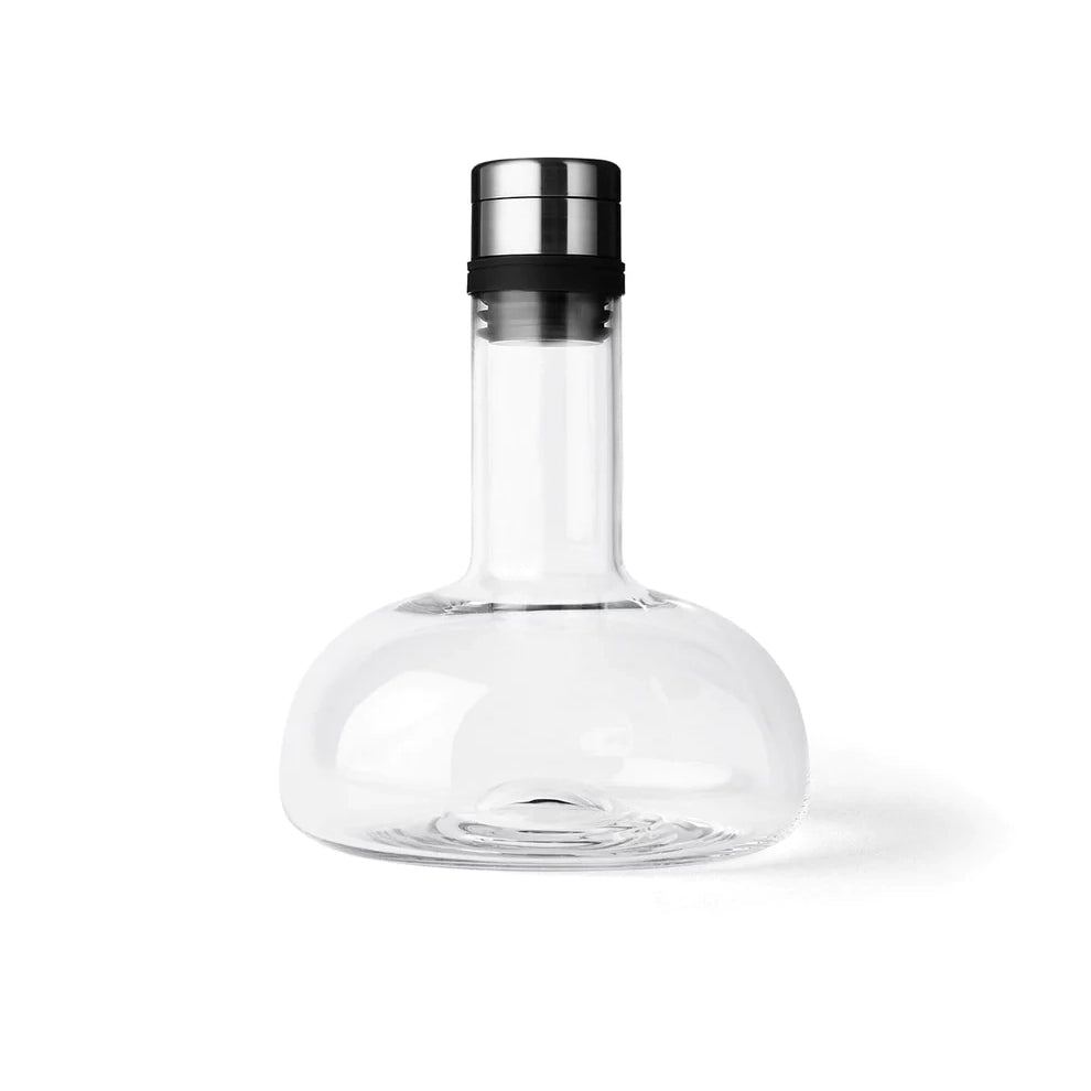 Decantor de vin, Original - Sticla transparenta, Dop Otel