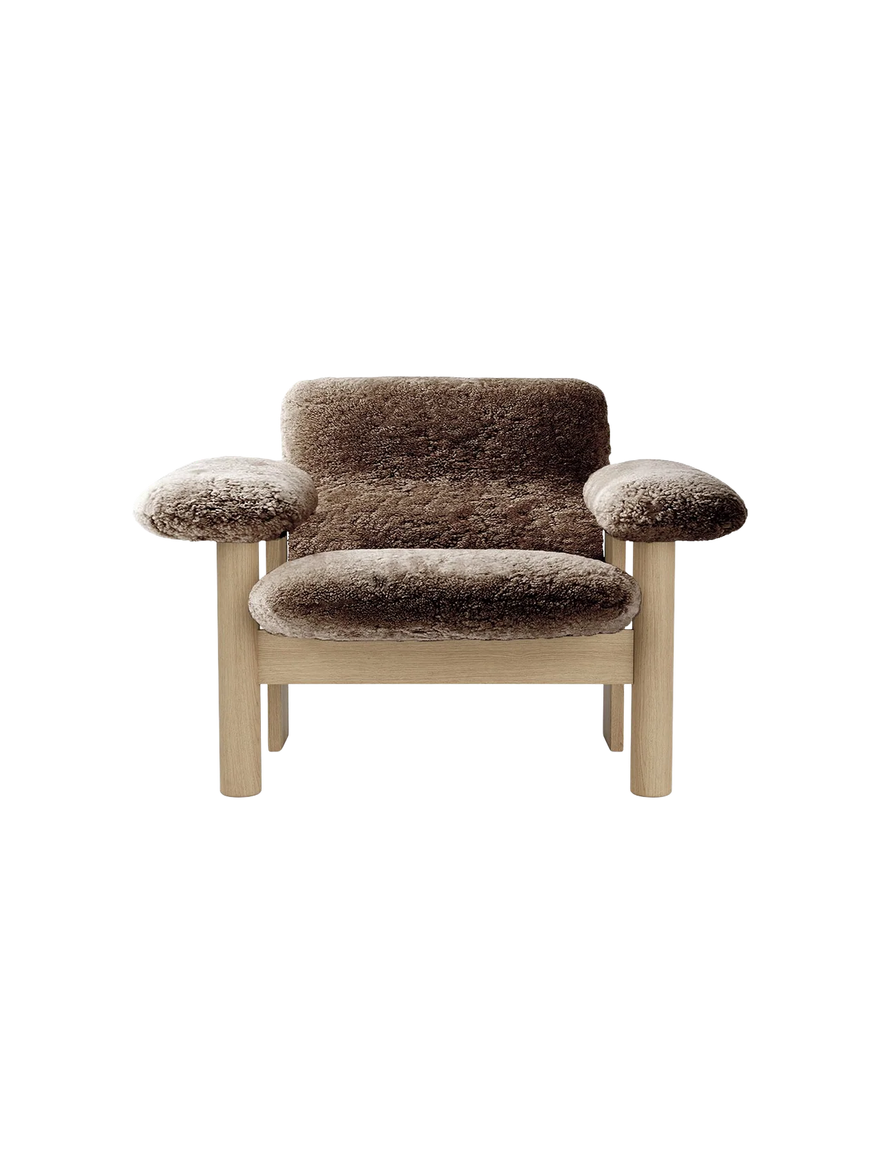 Fotoliu Brasilia - Natural Oak - Spatar jos