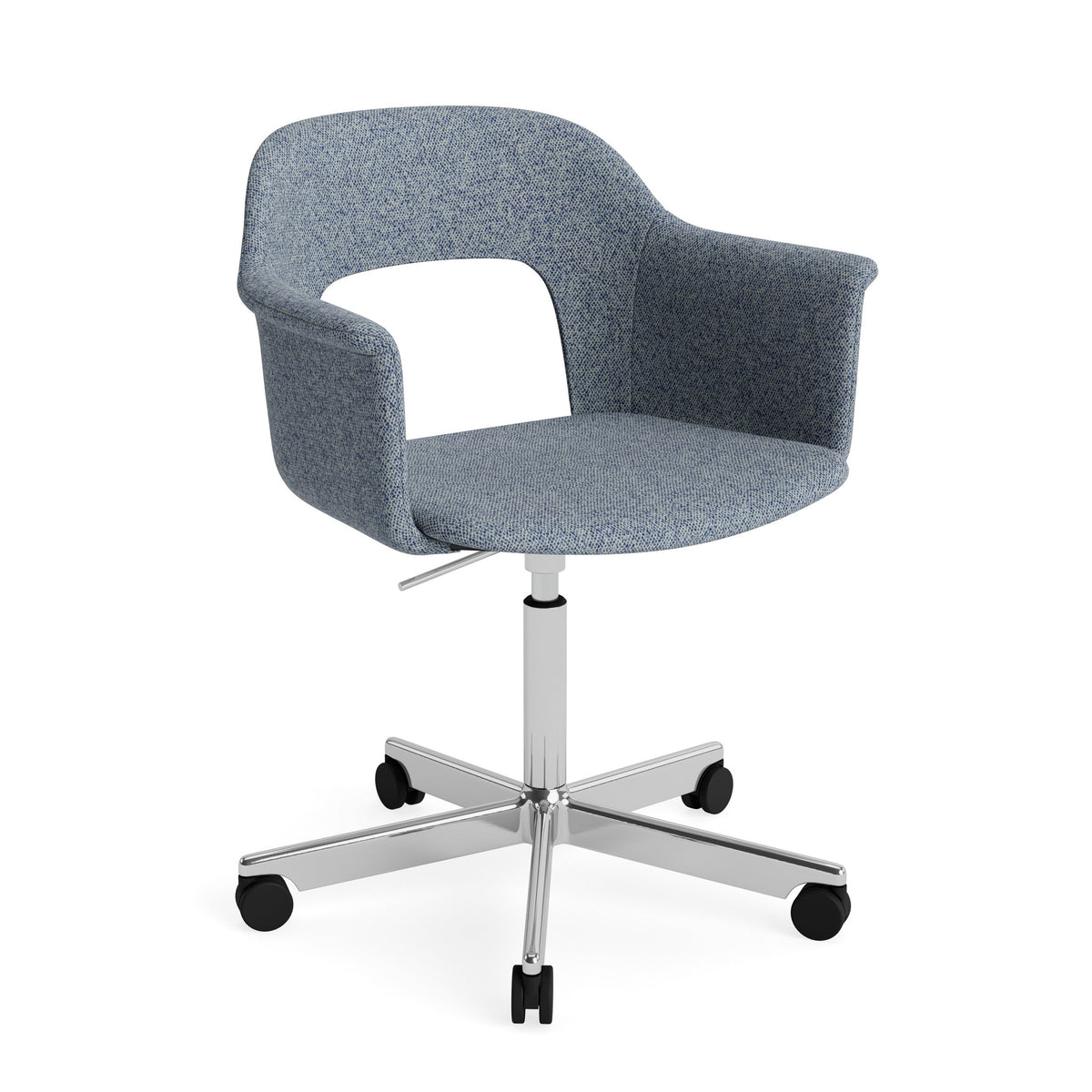 Layout Armchair 244 Polished aluminium 5 star swivel Gas lift Wheel base - Full upholstery - Vanir-733