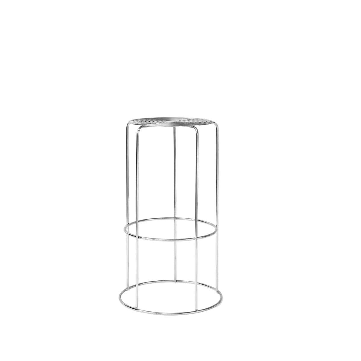 Wire Bar Stool VP15 - Mirror Polished Steel