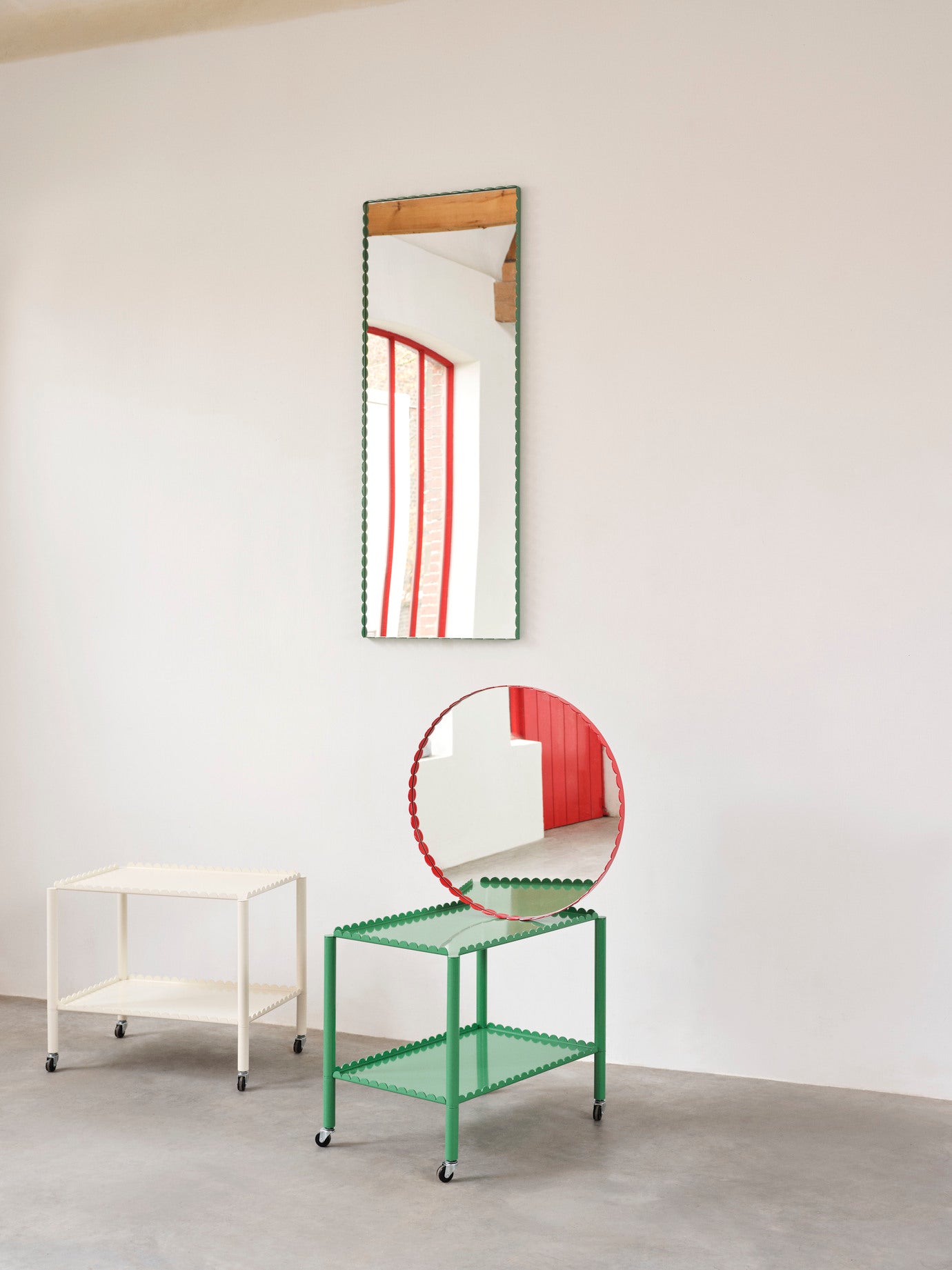 Oglinda Arcs Rectangle M - Green