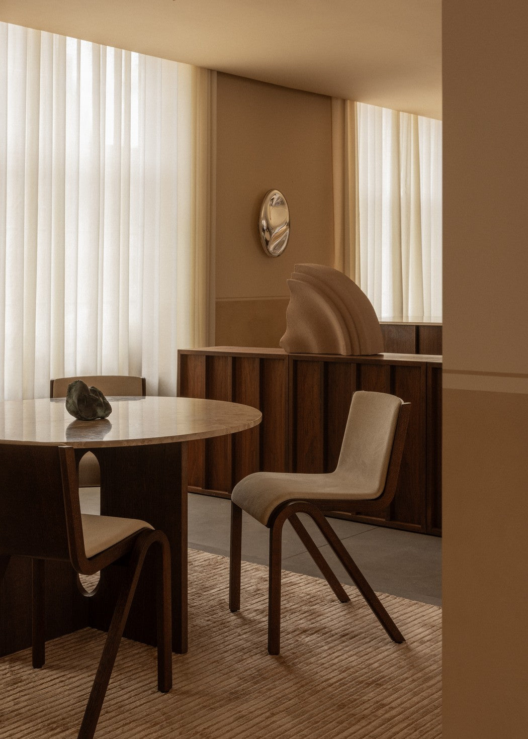 Scaun de dining Ready - Red Stained Oak - Tapitat