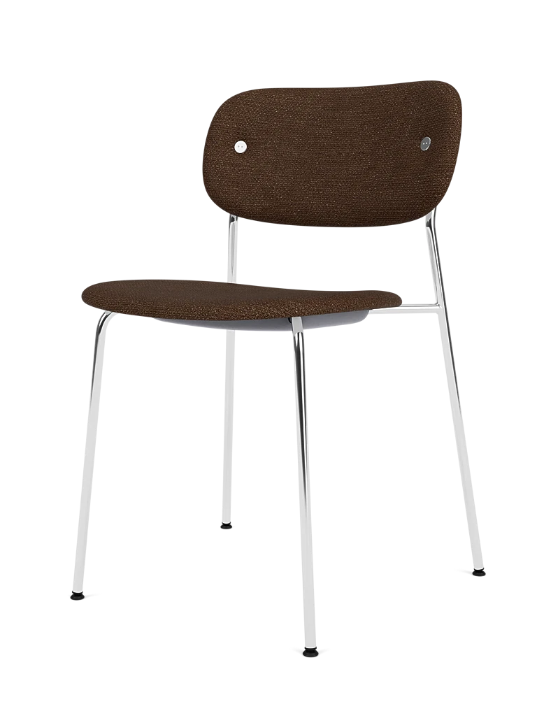Co Dining Chair fully upholstered, Chrome Legs