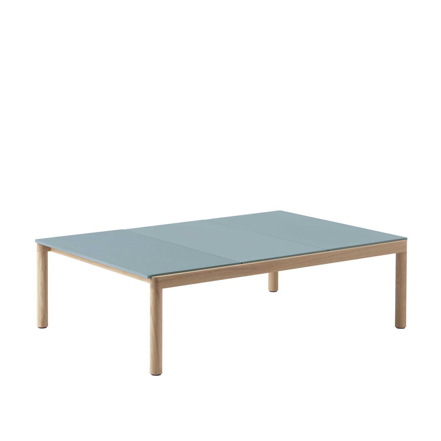 Măsuță Couple Cofee Table - Wavy - Oak / Light Blue - L 120