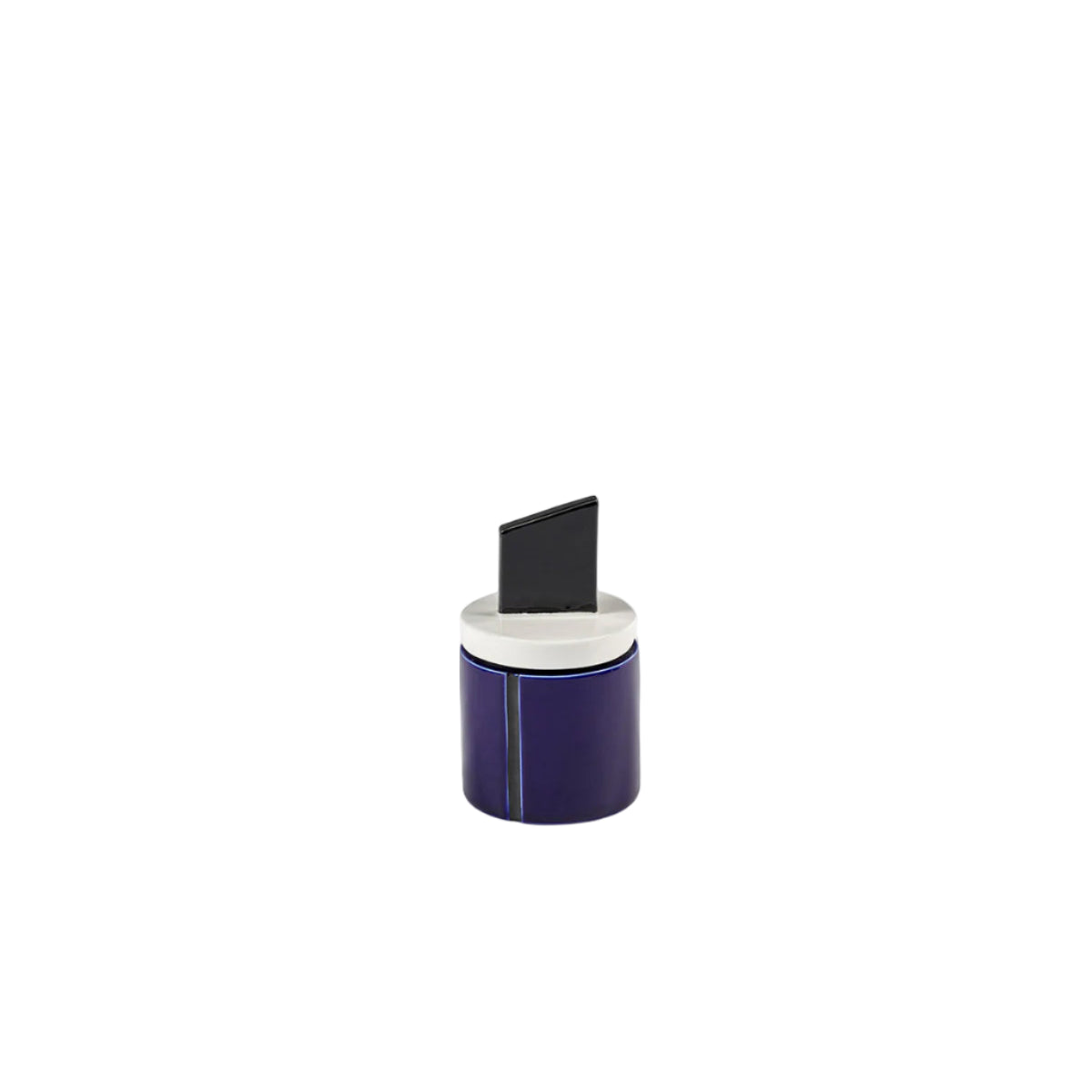 Scented candle S blue - black Candela 01
