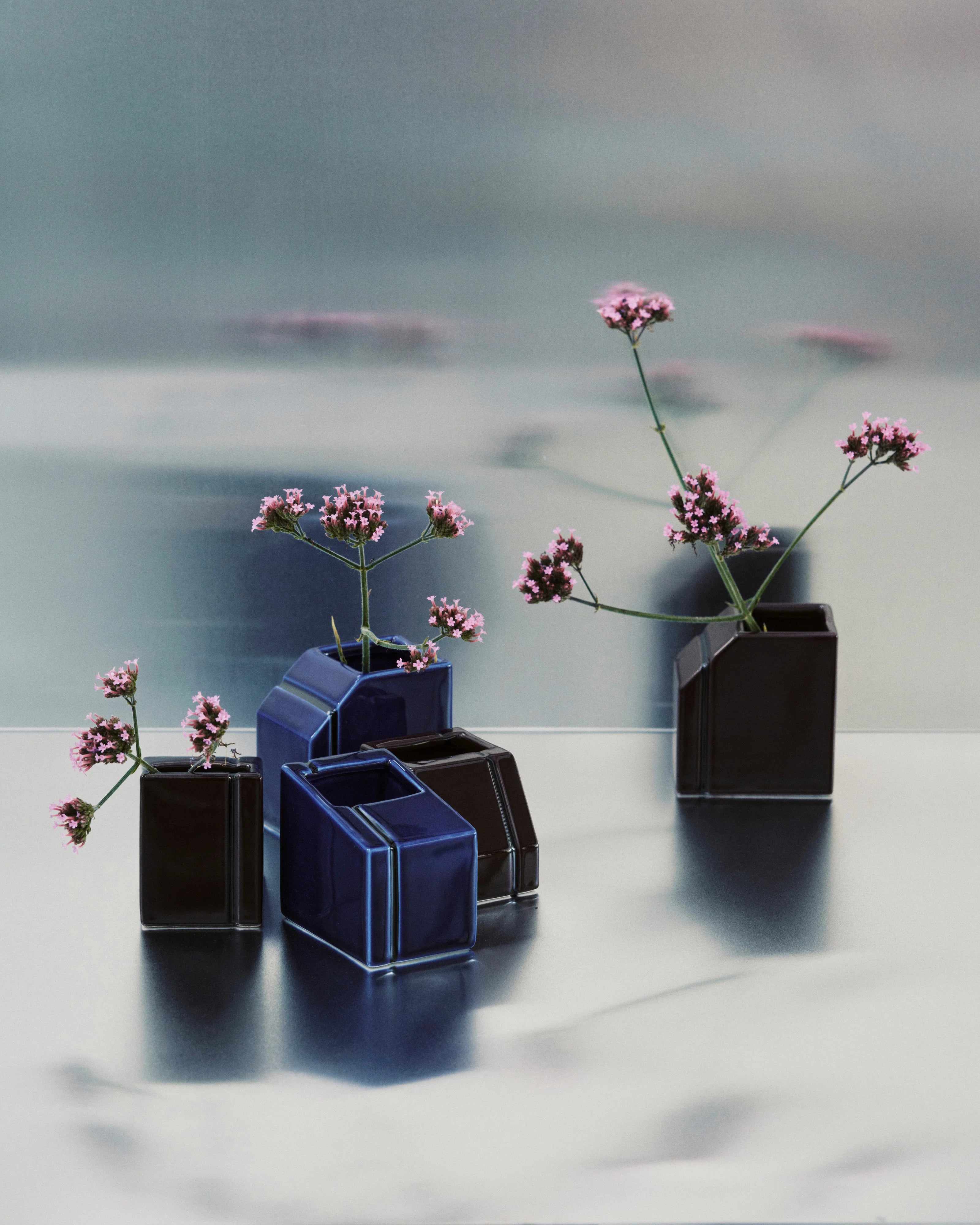 Vase mini ass/3 Silos - Burgundy