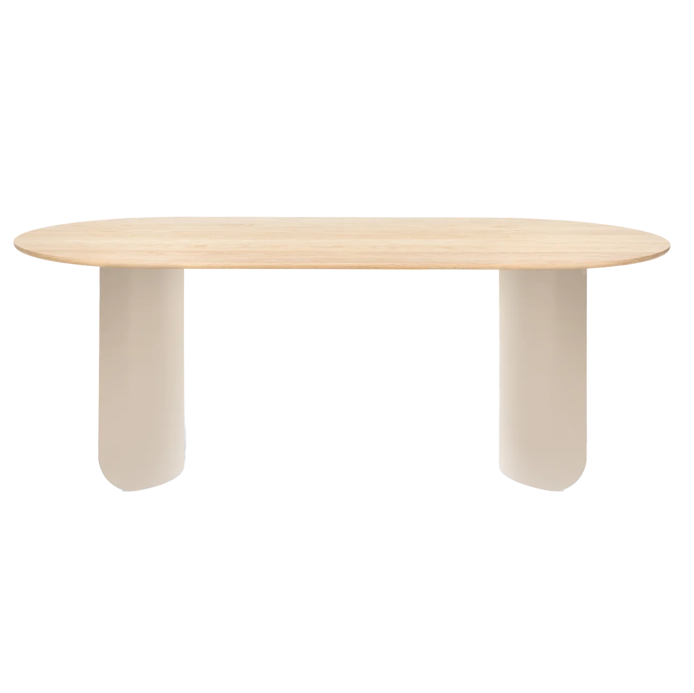 Plateau Dining Table Oval - Oak Top, Sand Frame