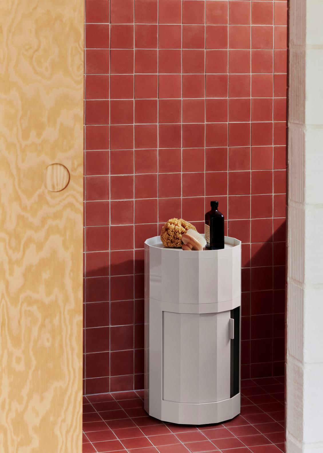 Cabinet Facet 101 cu picioare si roti - Misty Grey