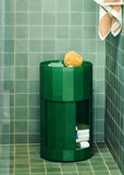 Cabinet Facet Inalt cu picioare si roti - Spinach Green