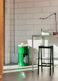 Cabinet Facet Inalt cu picioare si roti - Spinach Green
