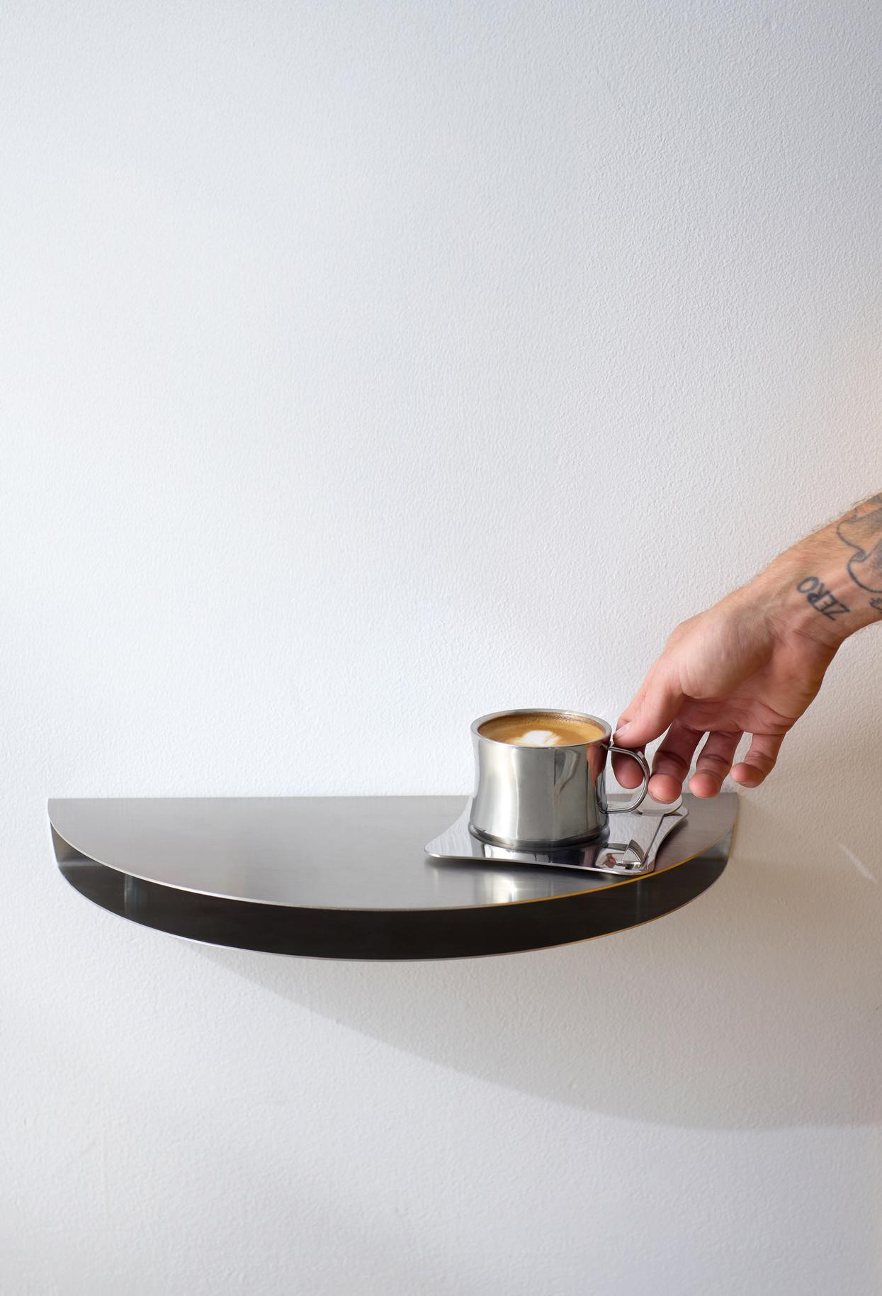 Half Moon Shelf - Stainless Steel