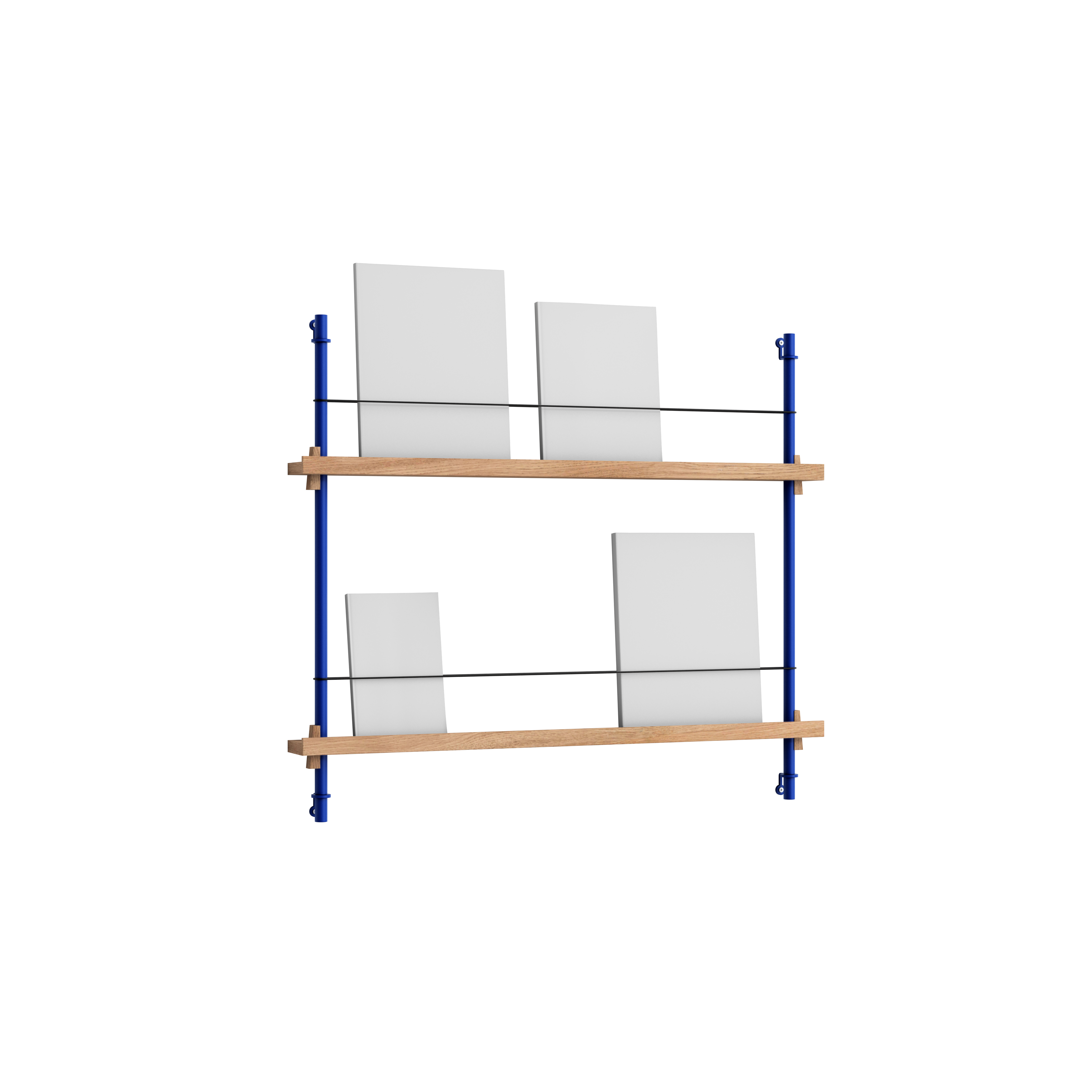 Magazine Shelving –Oak/Deep-Blue - MS.65.1
