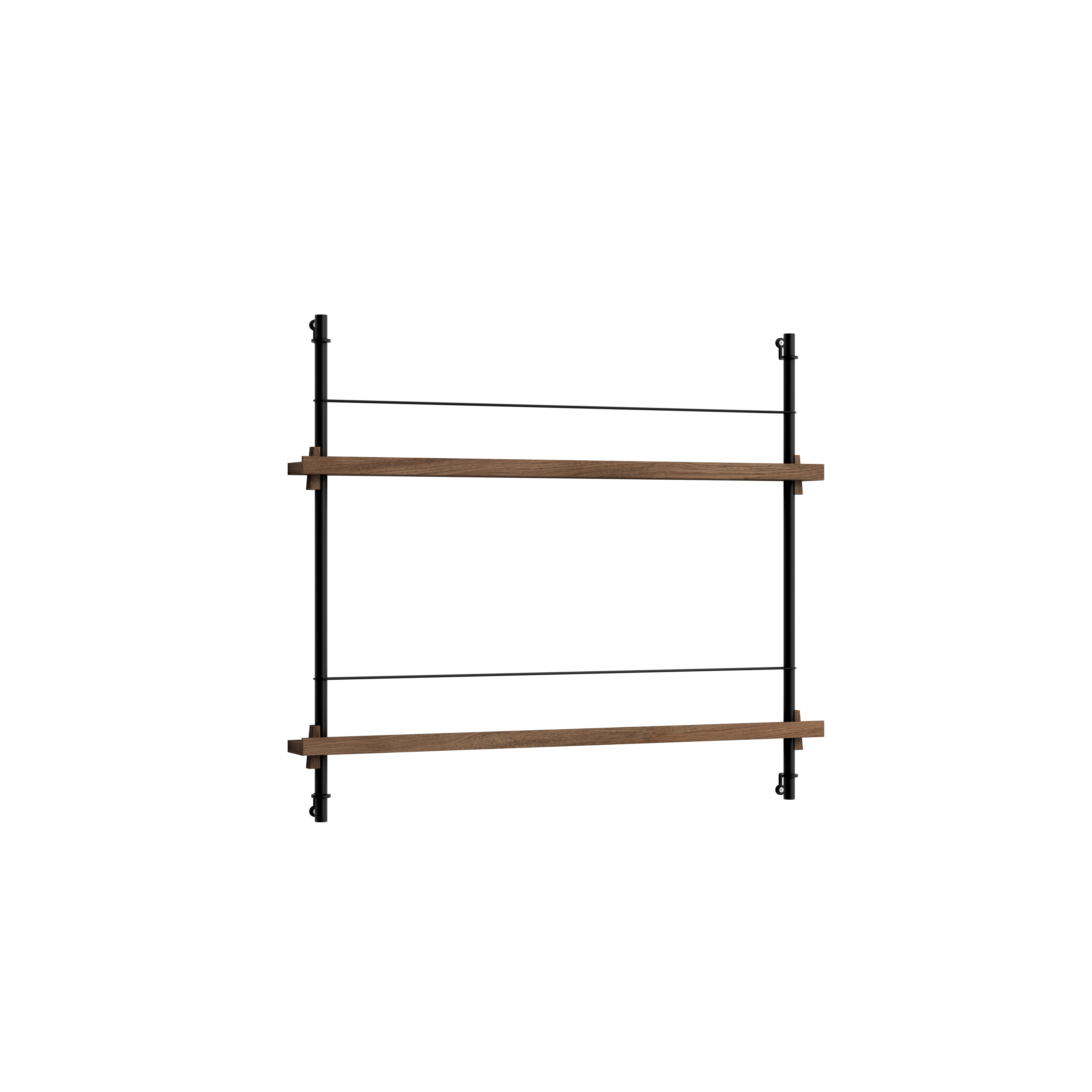 Magazine Shelving – Smoked-Oak/Black- MS.65.1