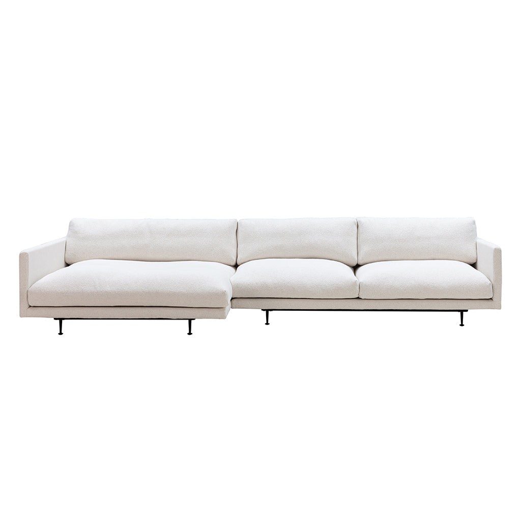 Canapea Maho cu Chaiselongue Stanga, Tapițerie Boucle Cuddle 02