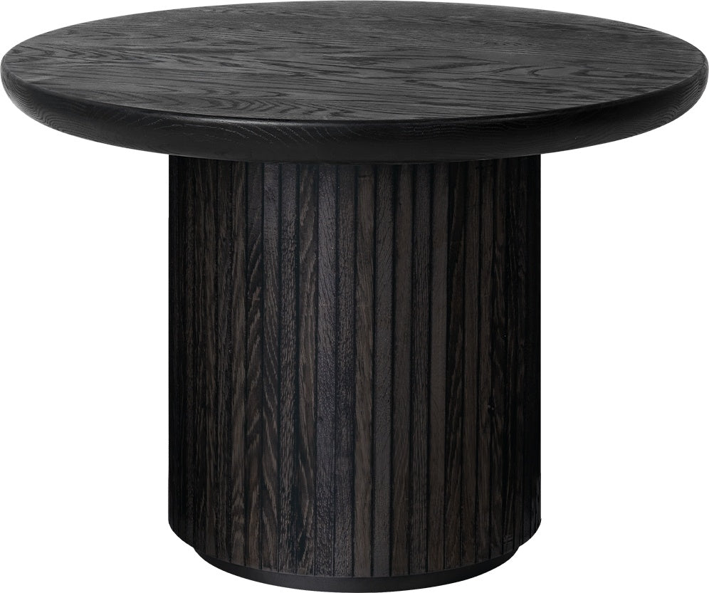 Moon Coffee Table Round - Brown / Black Stained Veneer Oak Lacquered