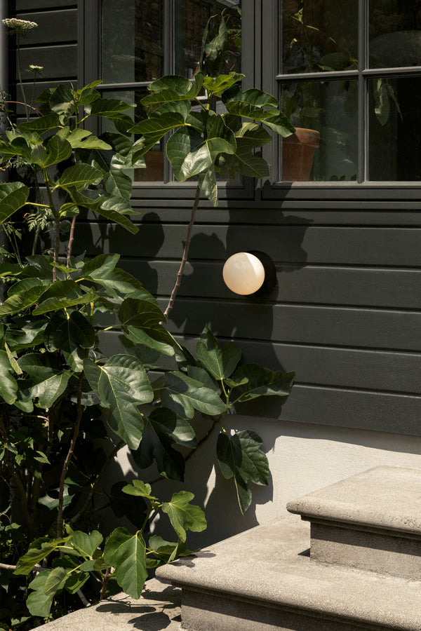 Outdoor Wall / Ceiling Lamp Liila 1 - Black - Opal White