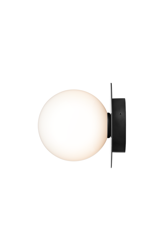 Outdoor Wall / Ceiling Lamp Liila 1 - Black - Opal White