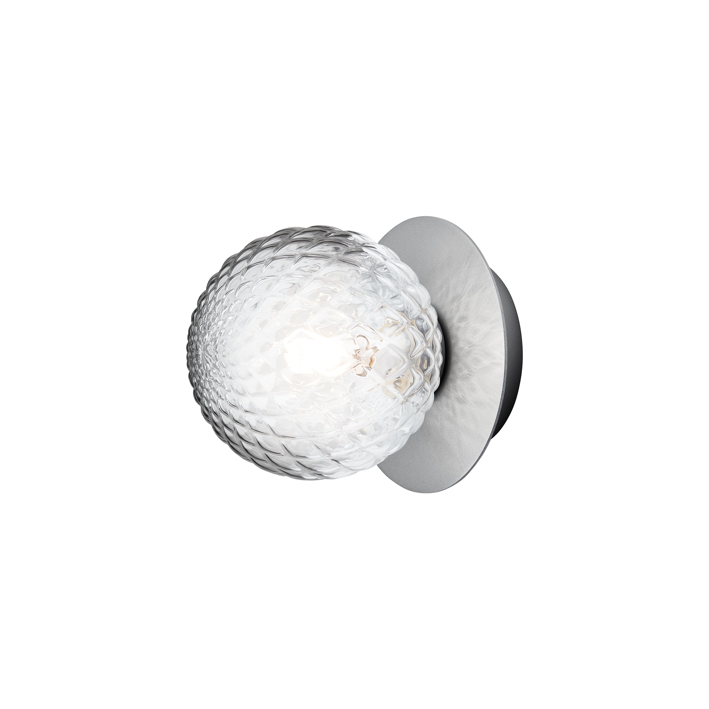Aplica / Plafoniera Liila 1 - Light Silver - Optic Clear