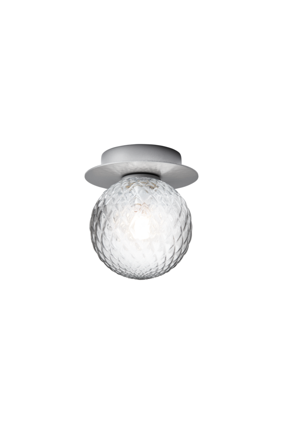 Aplica / Plafoniera Liila 1 - Light Silver - Optic Clear
