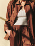 Pijama Outline Camasa cu maneca lunga - Milk Chocolate