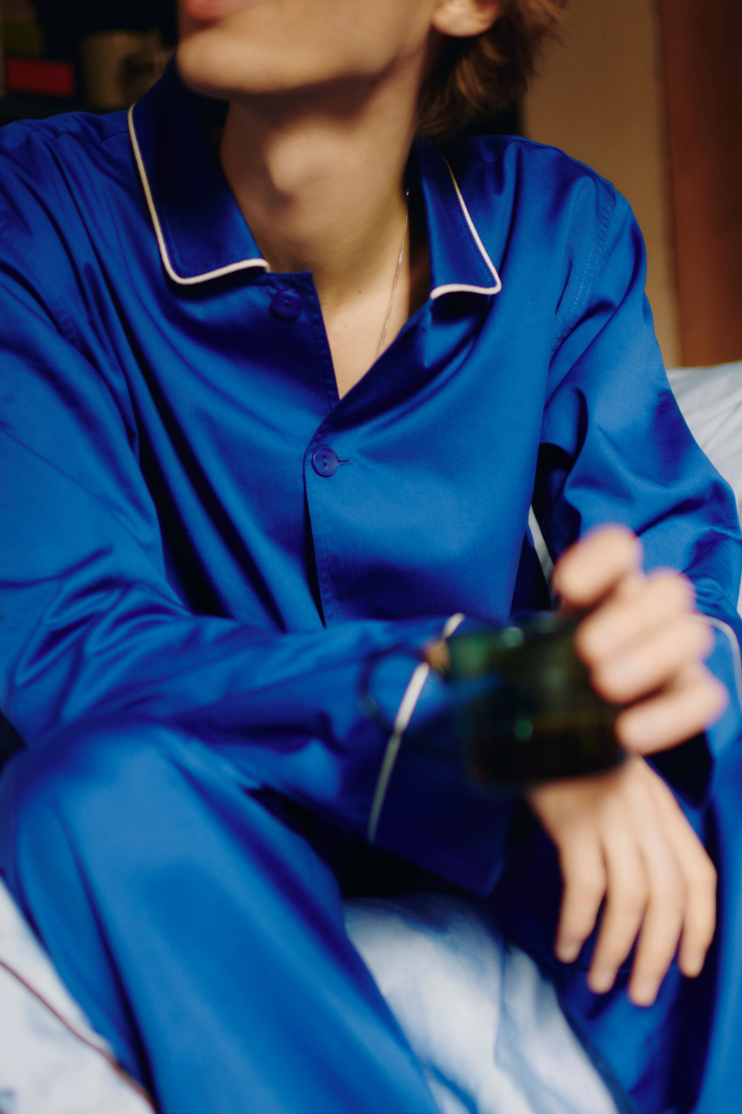 Pijama Outline Pantaloni - Vivid Blue