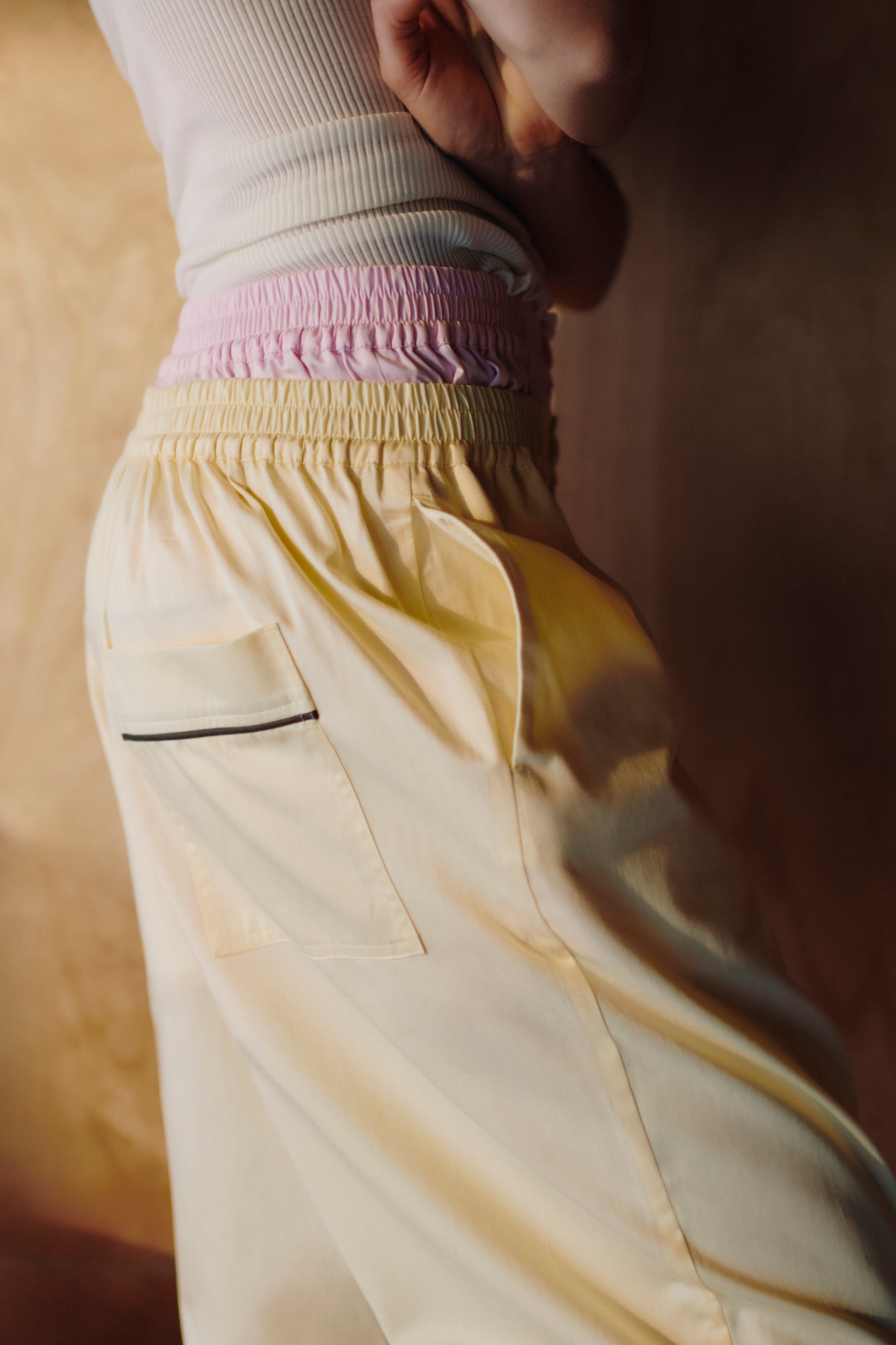 Outline Pyjama Trousers - Soft Yellow