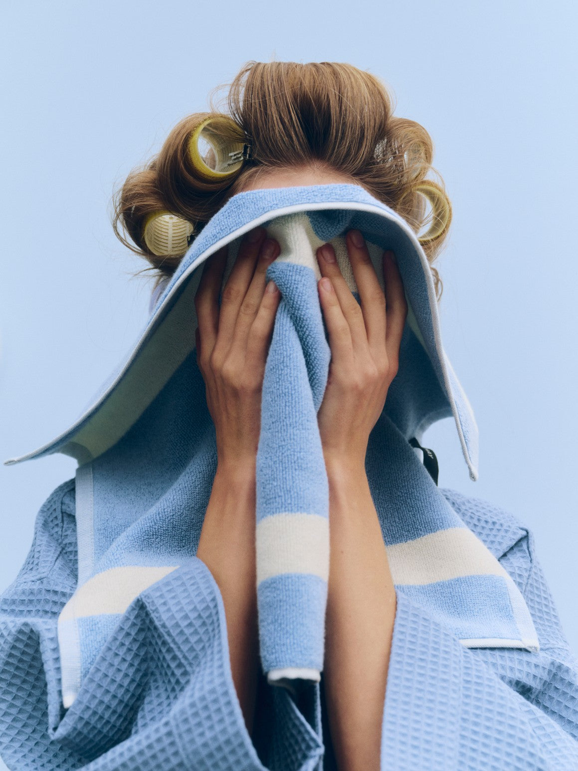 Stripe Towel - Dusty blue