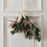 Mistletoe Pearl Ornament Pumpkin Orange, Glass pearls