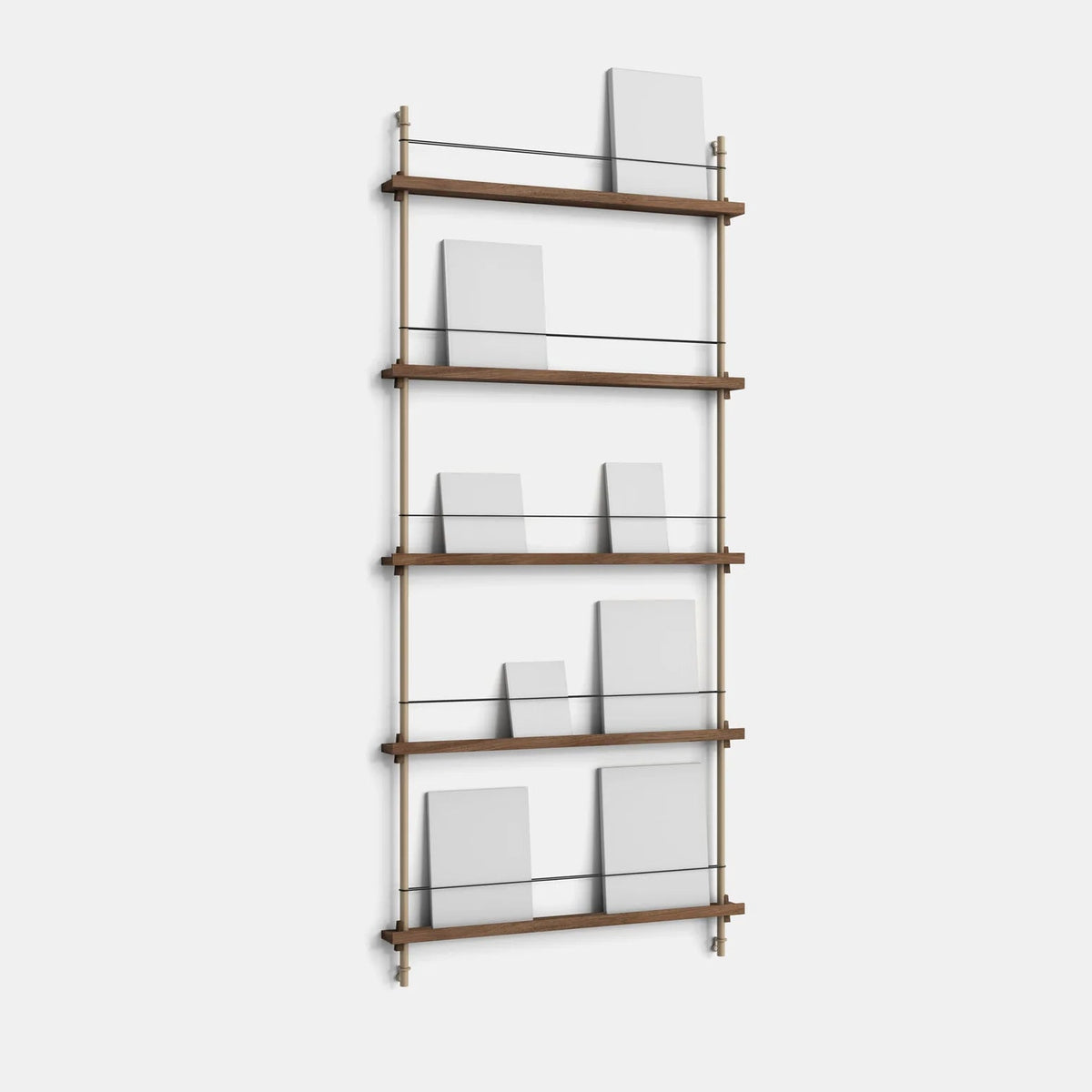 Magazine Shelving Tall – Smoked-Oak/Warm-Grey- MS.180.1
