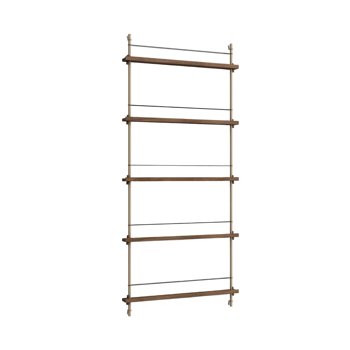 Magazine Shelving Tall – Smoked-Oak/Warm-Grey- MS.180.1