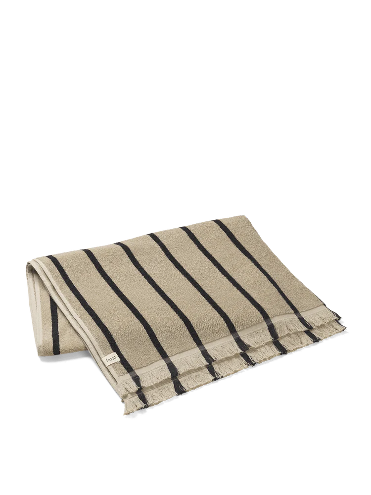 Alee Beach Towel- Sand/Black