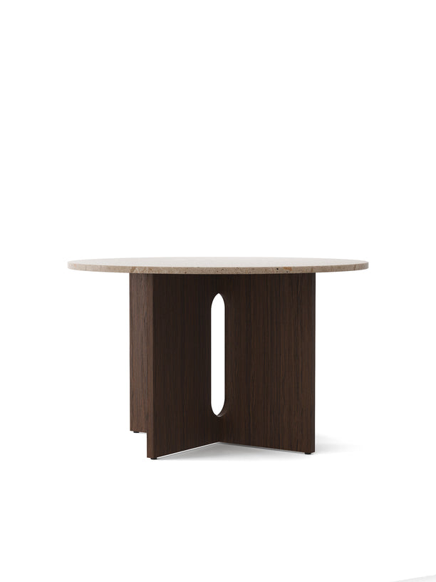Androgyne Dining Table 120 Dark stained oak / Kunis breccia sand