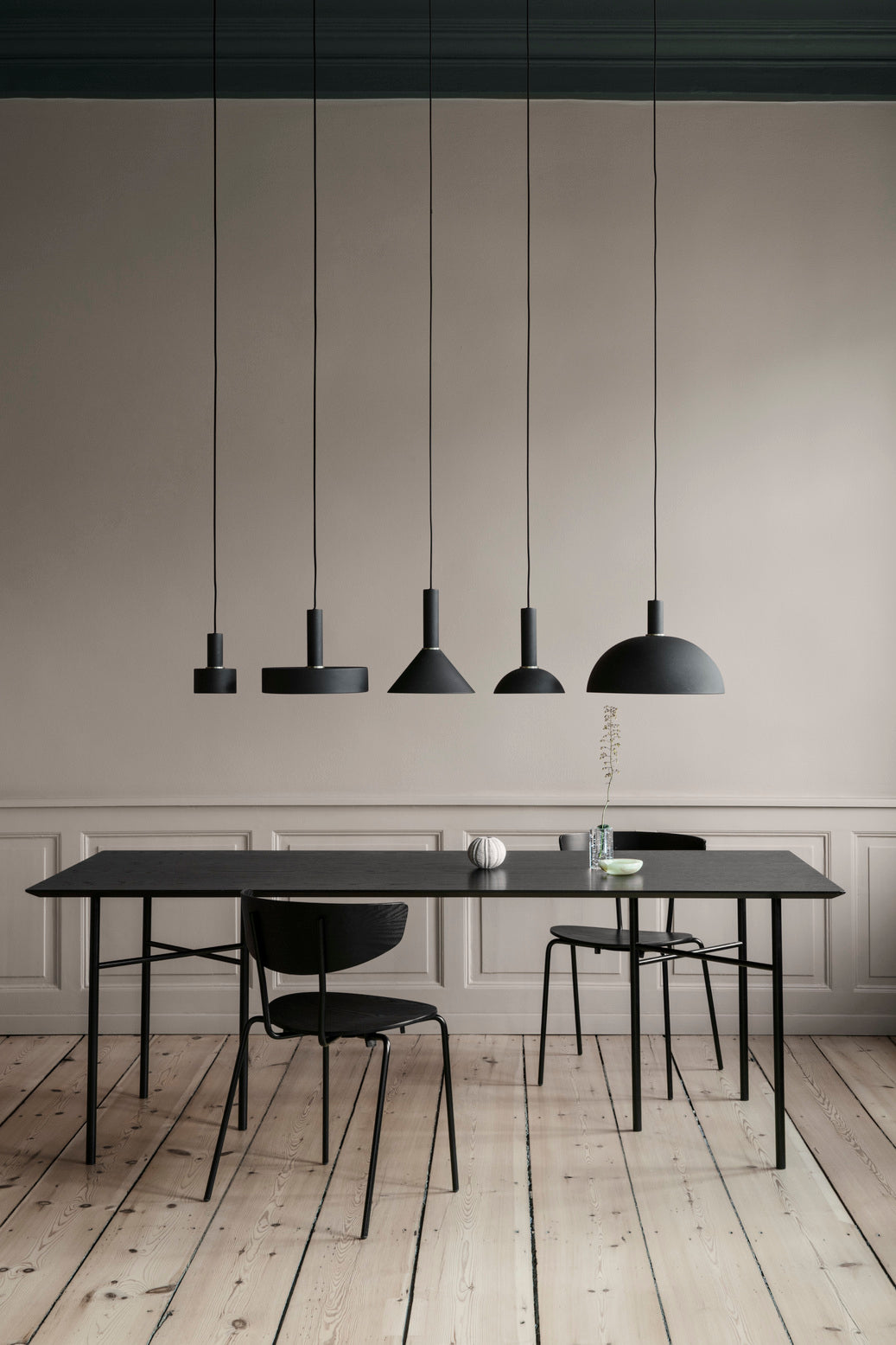 Corp de iluminat Dome Shade Low Socket - negru