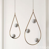 Corp de iluminat suspendat Pearls 65 - alamă