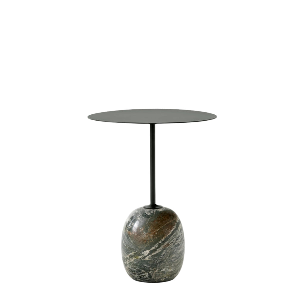 Măsuță Lato LN8 Rotunda - Deep Green & Verde Alpi Marble