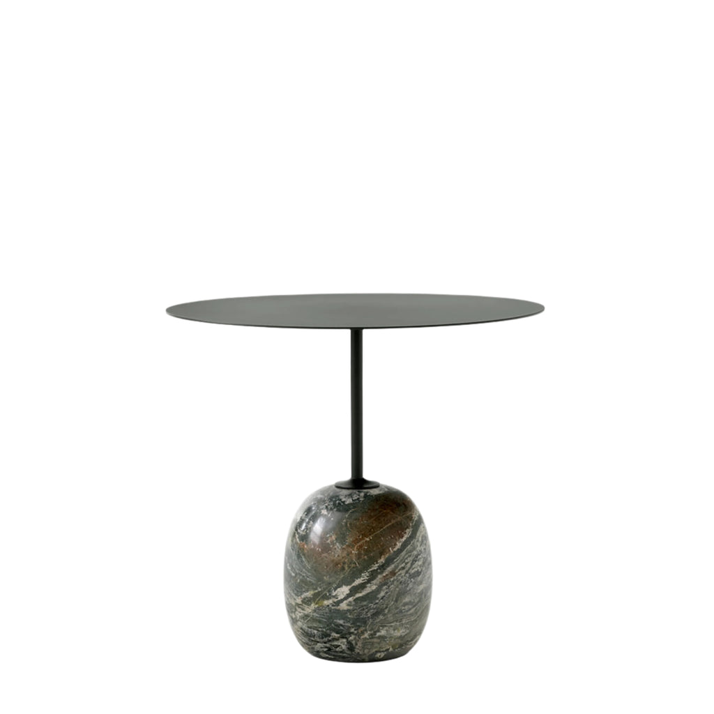 Măsuță Lato LN9 Ovala - Deep Green & Verde Alpi Marble