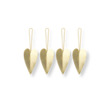 Heart Brass ornament - Set of 4
