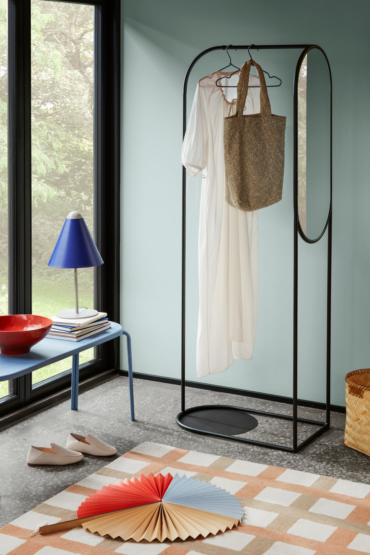Rack Mirror Archie Metal - Black
