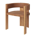 Scaun de dining Collector | Stejar | Tapițerie din piele