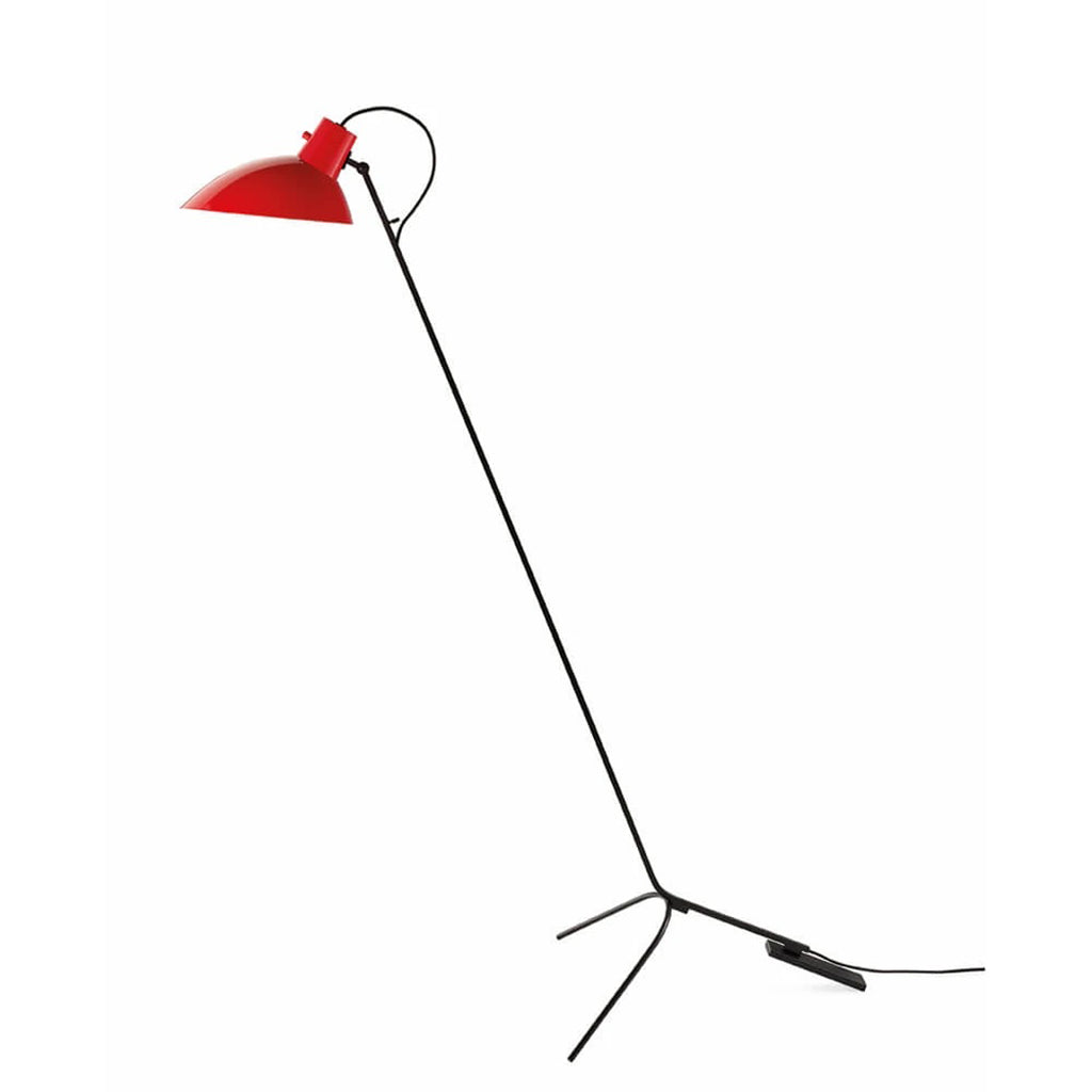 Lampadar VV Cinquanta - Structură neagră, reflector roșu