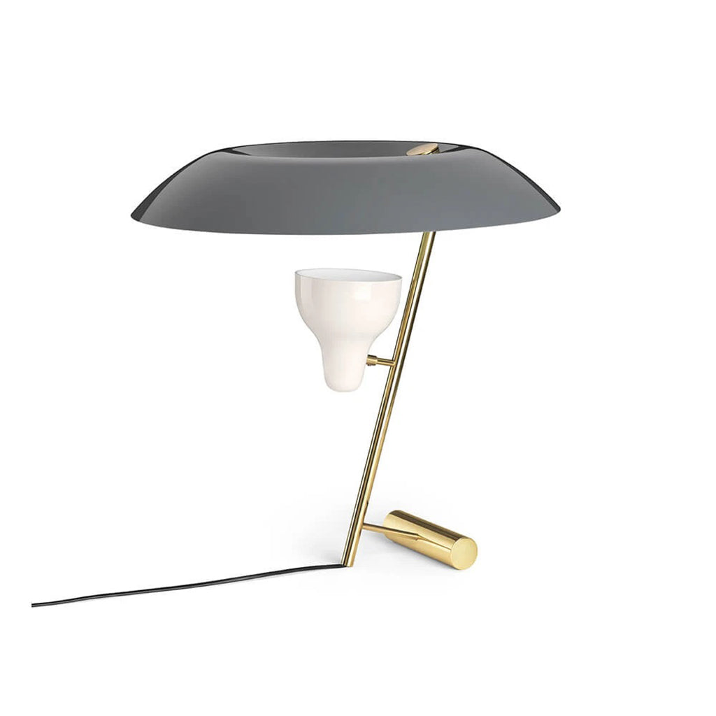 Lampă Model 548 - Alamă lustruită cu difuzor gri