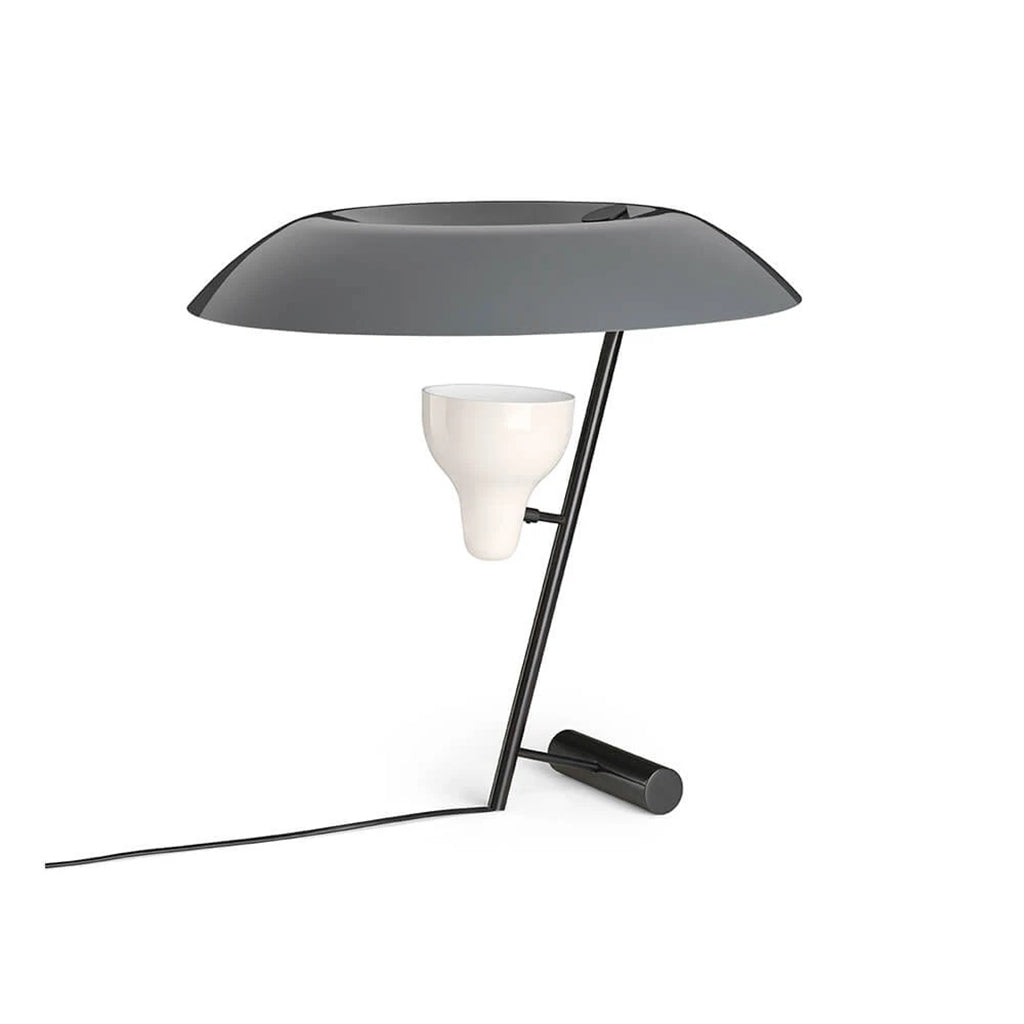 Lampă Model 548 - Alamă oxidată cu difuzor gri