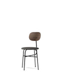 Scaun de dining Afteroom Plus cu spătar din lemn de nuc - Șezut tapițat textil - Categoria 1