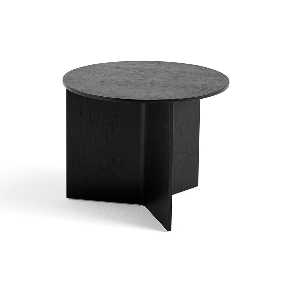 Măsuță Slit de lemn rotundă - Negru